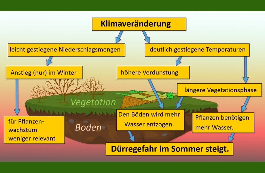 Warum es trotz größerer Regenmengen trockener wird