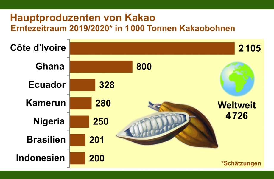 Erntemengen der Hauptproduzenten - Schaubild Statistik